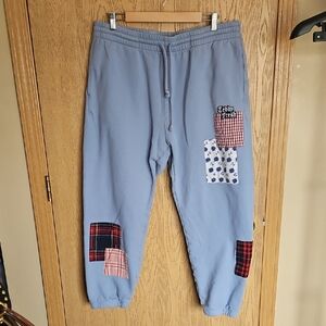 Teddy Fresh Blue Patchwork Joggers